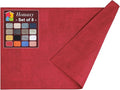 Homaxy Faux Leather Heat Resistant Placemats for Dining Table Set of 8, Waterproof Wipeable Washable PU Table Mats, Easy to Clean Anti-Slip Place Mats, 11.8" x 17", Red