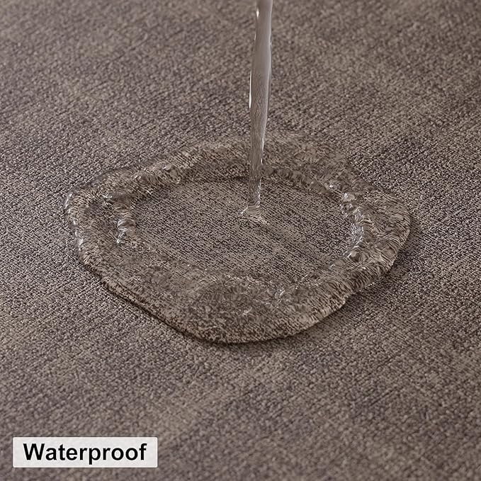 homing Round Faux Leather Placemat and Coaster 8 Packs, Washable Heat Resistant Dining Place Mats, Wipeable Double-Sided Table Mats for Indoor and Outdoor, Diameter 13 and 3.93 inch, Brown