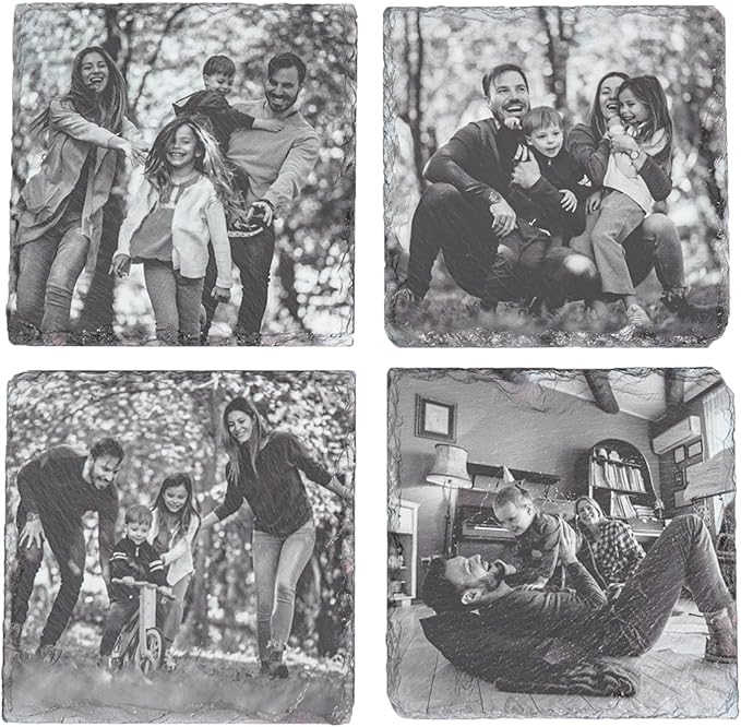 Blue Ridge Mountain Gifts - Custom Coasters Printed Family Photos, Housewarming Gift, Family Portrait Collage, Personalized Photo Prints, Personlaized Square Coasters, Custom Home Decor