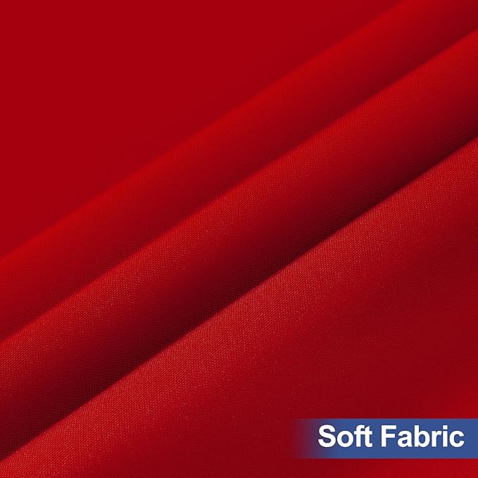 homing 2 Pack Rectangle Table Cloth, Elastic Fitted Fabric Tablecloth Fits for 6 Foot Folding Tables, Washable Table Cover for Picnic, Camping, Indoor & Valentine's Day (Red, 30" x 72")