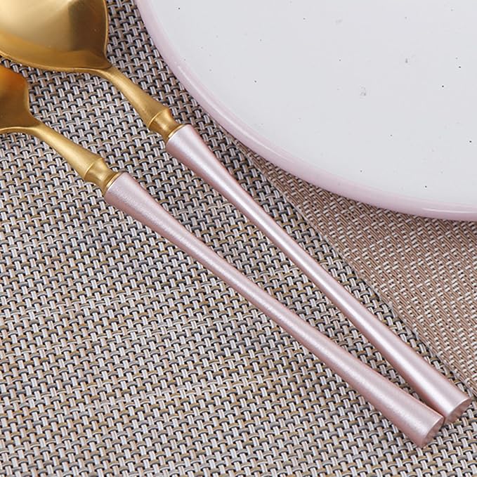 56 Piece Gold Silverware Set for 14，Durable 18/8 Stainless Steel Flatware Set Slim Waist Blue Handle Cutlery Set Utensils Include Spoons Knifes Forks Kitchen Wedding Restaurant