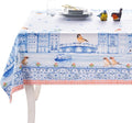 Maison d' Hermine Table Cloth Square Table 100% Cotton 60 x 60 Inches Tablecloth Reusable Decorative for Dining Room Farmhouse Home Valentines Day Decorations Spring Summer - Amsterdam Canals