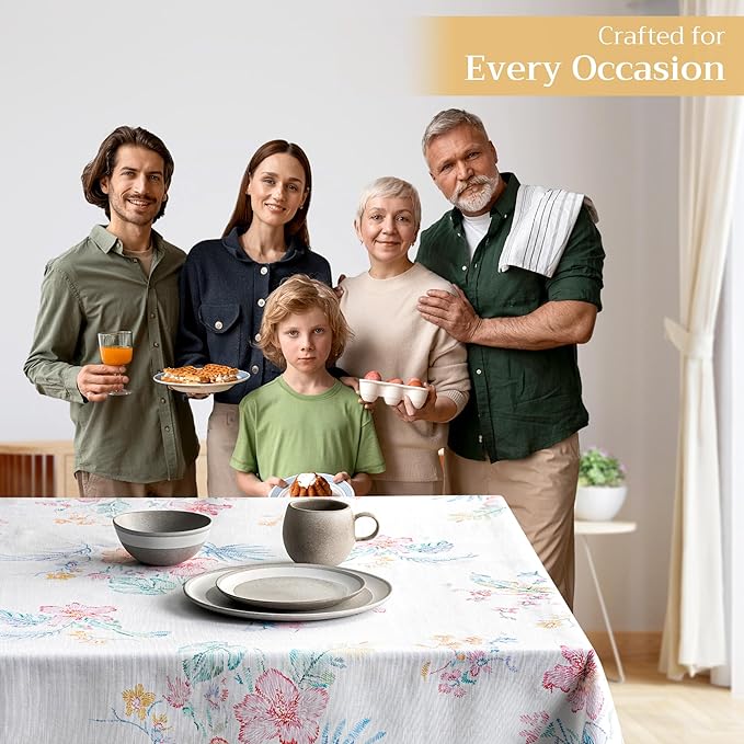 Maison d' Hermine Table Cloth Rectangle Table 100% Cotton 70 x 108 Inches Tablecloth Reusable Decorative for Dining Room Farmhouse Home Valentines Day Decorations Spring Summer - Paradise Island