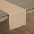 Solino Home Linen Beige Table Runner 72 Inches Long - 100% Pure Linen Hemstitch Table Runner 14 x 72 Inch for Dresser, Dining, Spring, Easter - Classic Hemstitch