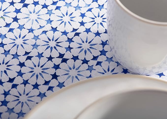 Maison d' Hermine Table Cloth Round Table 100% Cotton 69 Round Inches Tablecloth Reusable Decorative for Dining Room Farmhouse Home Valentines Day Decorations Spring Summer - Passiflora