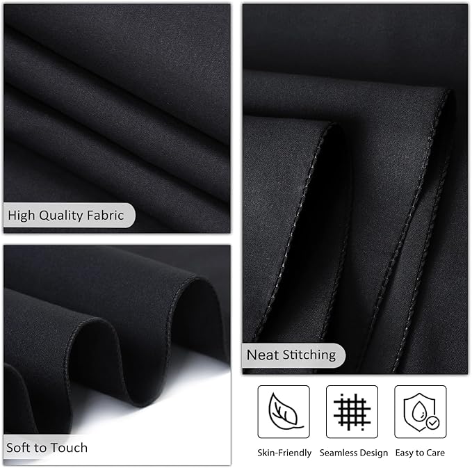 12 Pack Black Tablecloths 60 x 84 Inch Rectangular Table Cloths for Rectangle Tables 4ft, Wrinkle Resistant Black Table Cloth Washable Polyester Fabric for Buffet Wedding Party Banquet