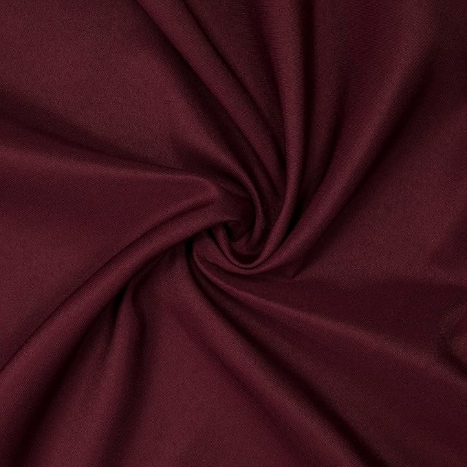 Gee Di Moda Round Tablecloth - 132 Inch Burgundy Round Table Cloth for 72 to 96 Inch Round Tables - Heavy Duty Washable Fabric - for Buffet Table, Holiday Party, Dinner, Wedding & Baby Shower