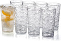 KX-WARE 18-ounce Acrylic Highball Glasses Plastic Tumbler, set of 8 Clear