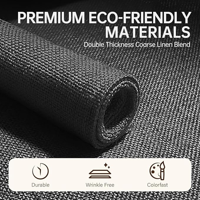 Blue Forest Placemats Set of 6, Dual-Layered Thickened Faux Linen Table Mats Heat Resistant Machine Washable Wrinkle Free Place Mats for Kitchen Dining Outdoor/Indoor (Dark Green)