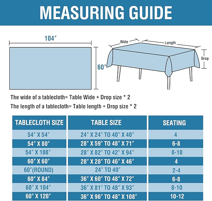 H.VERSAILTEX Linen Textured Table Cloths 60 x 104 Inch Premium Solid Tablecloth Spill-Proof Waterproof Table Cover for Dining Buffet Feature Extra Soft and Thick Fabric Wrinkle Free, Ivory