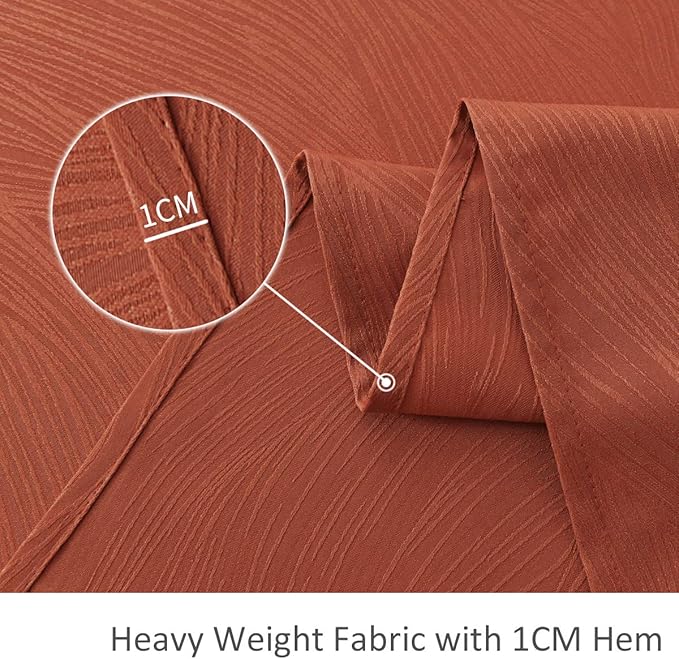 maxmill Square Tablecloth Swirl Design Water Resistance Antiwrinkle Soft Halloween Decorative Fabric Table Cloth for Fall Harvest Thanksgiving Parties Event Holiday Dinner, Square 60 x 60 Inch Rust
