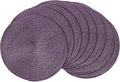 AHHFSMEI Round Braided Placemats 15 Inch Round Table Mats for Dining Tables Natural Woven Heat Resistant Place mats Set of 8 (Plum Purple)