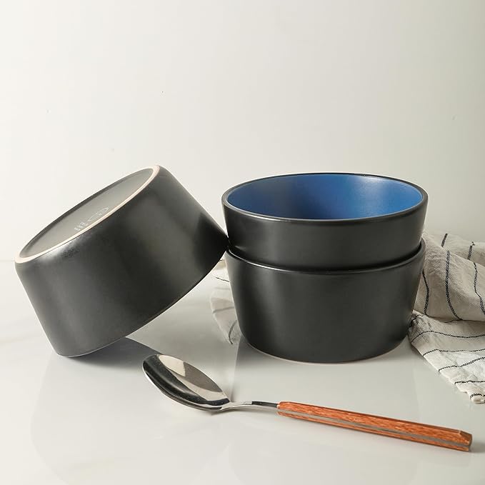 SERVICE FOR 8 - Total of 32 pieces including 8 dinner plates (10”), 8 salad plates (7.5”), 8 bowls (5.75”), and 8 mugs (12 oz), making it the perfect set to service 8 people