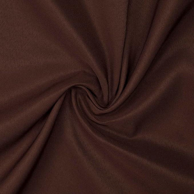 Gee Di Moda Round Tablecloth - 132 Inch Chocolate Round Table Cloth for 72 to 96 Inch Round Tables - Heavy Duty Washable Fabric - for Buffet Table, Holiday Party, Dinner, Wedding & Baby Shower