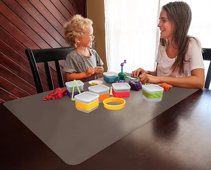 MonsterMat 36x24 Inch Extra Large Silicone Table Protector Craft Mat for Painting, Clay, Projects, Arts and Crafts and More. Easy Clean Up and Rolls for Storage. Largest Mat Available