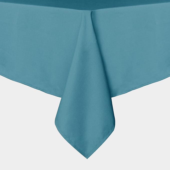 sancua Square Tablecloth - 54 x 54 Inch - Stain and Wrinkle Resistant Washable Polyester Table Cloth, Decorative Fabric Table Cover for Dining Tables, Buffet Parties and Camping, Teal
