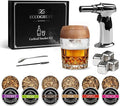 Whiskey Smoker Kit with Torch & 6 Flavors Wood Chips - Premium Bourbon Cocktail Smoker Set,Old Fashioned Drink Smoker Kit, for Men, Dad, Husband (Butane Not Included)