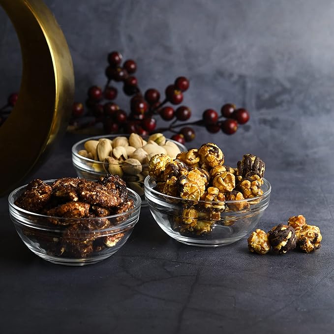Mini 3.5 Inch Small Glass Bowls - Small Bowls Perfect for Prep, Dips, Nuts, or Candy - Meal Prep Bowls or Dessert Bowls, Set of 18