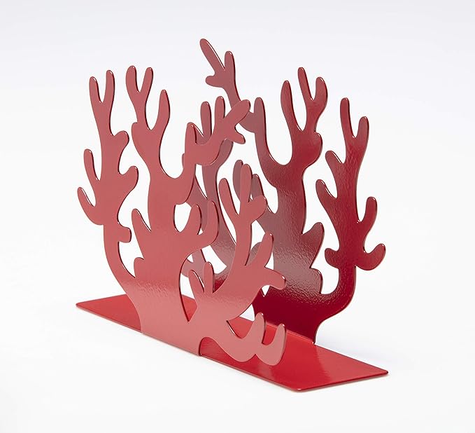 Mango Steam Tabletop Napkin/Tissue & Letter Holder For Home, Kitchen, Restaurants (Coral, Red)