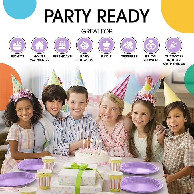 Orange Plastic Plates For Party 7" Orange Disposable Plates Heavy Duty 100 Pcs Plastic Dinnerware Sets Heavy Duty 350 GSM Disposable Dinnerware Set