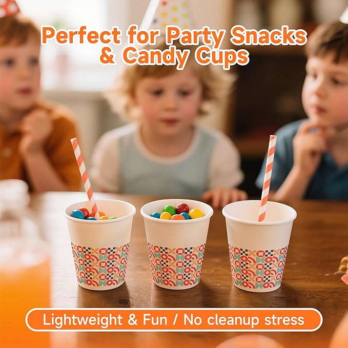 300 Pack 3 oz Bathroom Cups, Disposable Paper Cups with Rolled Rim, Small Paper Mouthwash Cup for Guest Bathrooms, Vanity & Office Use, Puzzle