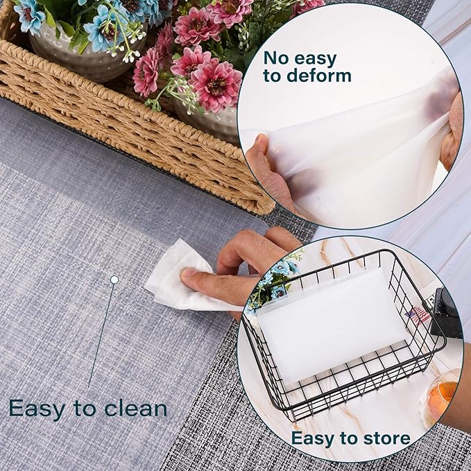 Gartful Oversize Transparent Silicone Mat, Countertop Protector, 27.6X 19.7 inches Silicone Sheet for Crafts Resin Jewelry Casting Mat Pad Nonstick Table Placemat