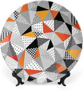 Ceramic Plates, Abstract Decor Decorative Ceramic Plates, Fashionable Polygonal Artwork Panes Craft Projects, 7 Inch, Household Plates Decorative, Multy