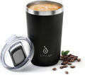 Ideus 20 oz Tumbler, Travel Coffee Mug with Splash Proof Sliding Lid, Double Wall Stainless Steel Vacuum Insulated Coffee Mug for Home and Office, Keep Beverages Hot or Cold, Black
