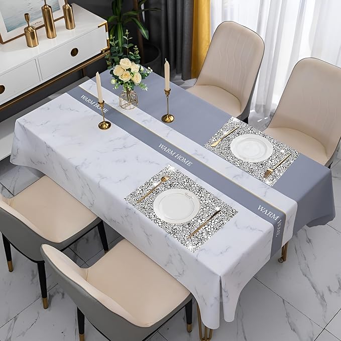 Silver Placemats Silver Heat Resistant Mat Square Placemats Silver Trivets Rhinestone Decor Place Mat Crushed Diamond Decor Bling Sparkly Mat Set of 8