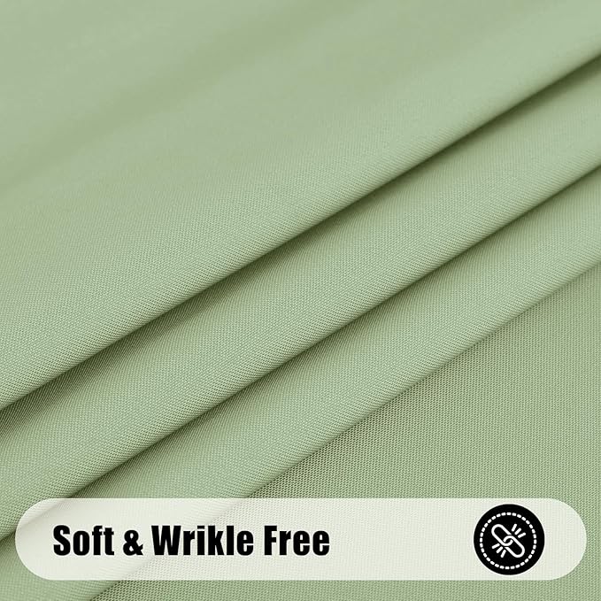 Smiry Rectangle Table Cloth, Waterproof Anti-Scratch Polyester Tablecloth, Decorative Washable Fabric Table Cover for Dining, Buffet, Parties and Outdoor, 60x120, Sage Green