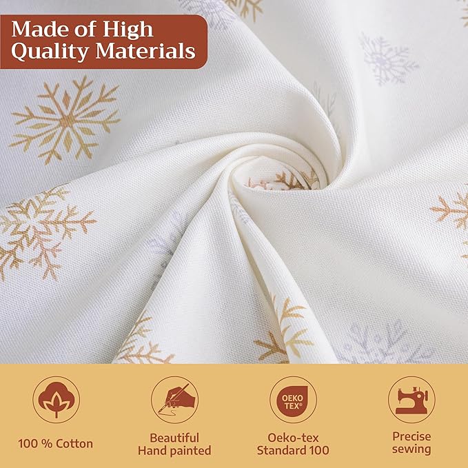 Maison d' Hermine Table Cloth Rectangle Table 100% Cotton 54 x 72 Inches Fall Tablecloth Reusable Everyday Use for Thanksgiving Christmas Decorations Dining Farmhouse Party (Deer in The Woods)