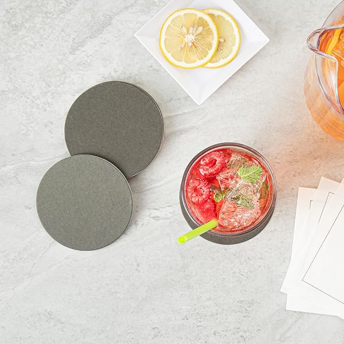 Restaurantware Paper Coasters 1000 Pack of 3.5 Inch Disposable Beverage Coasters Absorbent for Hot and Cold Drinks Black Coffee Cup Essentials for Table Decor, Kitchen, Home Patio or Living Room