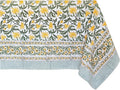 ATOSII 'Noor' 100% Cotton Boho Square Tablecloth, Handblock Floral Print Linen Table Cloth for Dining Table I Tabletop I Parties/Outdoor I Wedding I Spring/Summer (60" X 60")