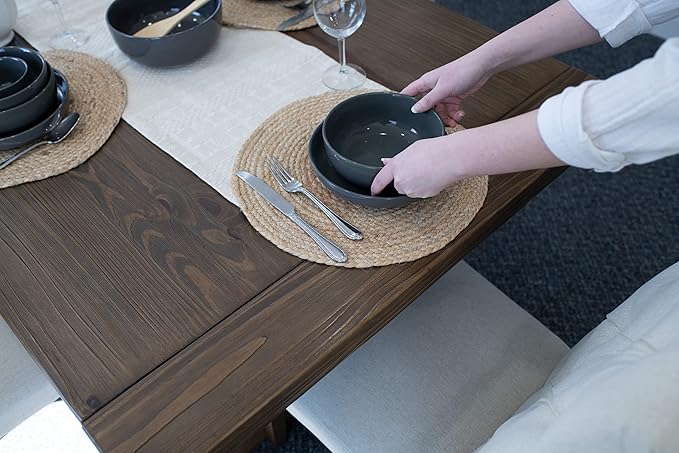 Elanze Designs Bistro Glossy Ceramic 6.5 inch Dinnerware Bowls Set of 4 - Perfect for Everyday uses from Soup, Pasta, Salad, Cereal, Ice cream, Ramen and Pho, Charcoal Grey