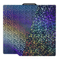 Smooth Rainbow Circles+Kaleidoscope PEK Build Plate for Bambu Lab X1/X1C/X1E/P1P/P1S/P2S/A1, Flexible X1C P1S P2S A1 PEK Spring Steel Bed Plate for Bambu Labs 257x257mm 3D Printers