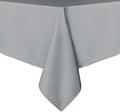 sancua Rectangle Tablecloth - 54 x 78 Inch - Stain and Wrinkle Resistant Washable Polyester Table Cloth, Decorative Fabric Table Cover for Dining Tables, Buffet Parties and Camping, Silver Grey
