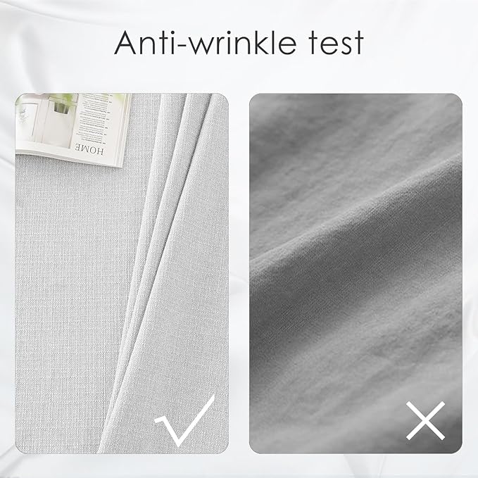 BALCONY & FALCON Rectangle Tablecloth Washable Wrinkle Resistant and Water Proof Table Cloth Decorative Linen Fabric Tablecloths for Dining Parties Kitchen Wedding and Outdoor Use (Owl Gray, 55x70)