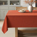 MIULEE Burnt Orange Linen Polyester Tablecloth Fall Thanksgiving 60x104 Inch Rectangle Table Cloth Waterproof,Stain Resistant for Dining Party Wedding