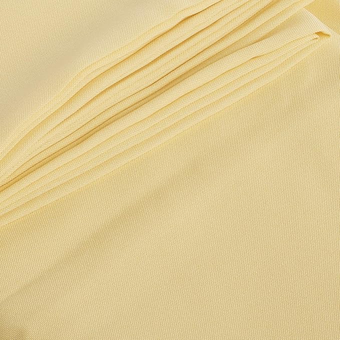LA Linen Polyester Poplin Washable Rectangular Tablecloth, Stain and Wrinkle Resistant Table Cover 90x132, Fabric Table Cloth for Dinning, Kitchen, Party, Holiday 90 by 132-Inch, Yellow Light