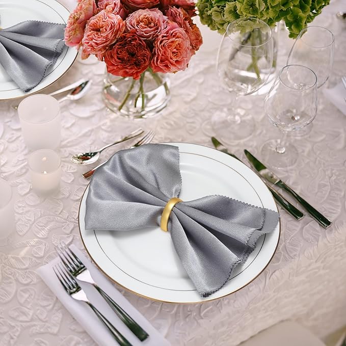 KPOSIYA Napkin Rings Set of 72, Matte Gold Napkin Rings Bulk for Table Settings, D-Shape Napkin Holders Rings for Dinner Table Decor, Easter, Fall,Thanksgiving, Christmas, Party,（Matte Gold,72 pcs）