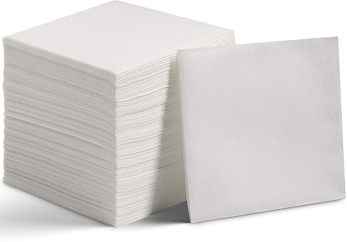 BloominGoods Disposable Linen-Feel Dessert and Beverage Napkins - Made In USA, Soft and absorbant cocktail Paper Napkins For Bar, Restaurant, Café, wedding Or Parties (200-Pack)
