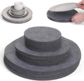 Imncya Plate China Storage Separators, Set of 90 and 3 Sizes, Protective Stacking Separators for Fine China, Dinner Plates, Cups & Saucers (Grey)