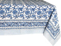 ATOSII Midnight Bloom 100% Cotton Spring Summer Tablecloth, Hand Block Print Rectangle Table Cover for Kitchen Dining Linen I Parties, Outdoors, Wedding, Easter I 72 X 108 Inches I 8 Seater