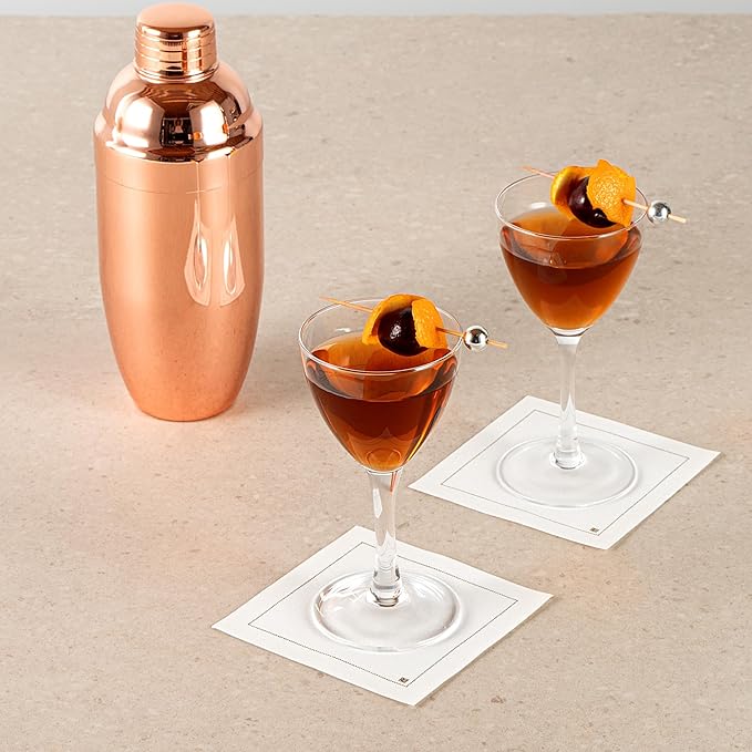 Restaurantware-Vetri 5 Ounce Nick And Nora Glasses, 6 Dishwashable Martini Glasses - No Lead, Vintage Inspired, Clear Glass Cocktail Drinkware, For Hosting Parties, Serve Whiskey, Gin And More