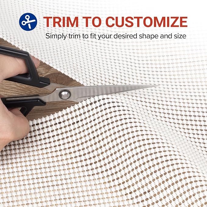 Non-Slip Rug Pad Gripper 2.5x14 Feet, Anti Skid Mat for Kitchen Hallway Runner Rug, Keeps Rugs in Position and Safe, Thick Cushioned Carpet Pad for Hardwood Floors Protection