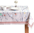 Maison d' Hermine Table Cloth Rectangle Table 100% Cotton 70 x 90 Inches Fall Tablecloth Reusable Everyday Use for Thanksgiving Christmas Decorations Dining Farmhouse Party (Fairy Christmas)