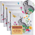 Maison d' Hermine Cloth Napkins Set of 4 100% Cotton Everyday Reusable Square Napkins Cloth Washable Dinner Party Wedding Restaurant Valentines Day Decorations Spring/Summer (Printemps, 20" x 20")