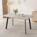 ZckyCine 46.5" Modern Grey Dining Table Set for Small Spaces, 5-Piece Set with Rectangular Table Compact, Sturdy & Easy to Assemble (Table, 46.5")