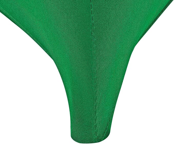 LZY Spandex Table Covers 6 Feet, Stretch/Fitted Table Covers for 6 Feet Folding Table, Rectangular Spandex Table Cloths for Wedding Party or Event (6FT-2PCS, Emerald)