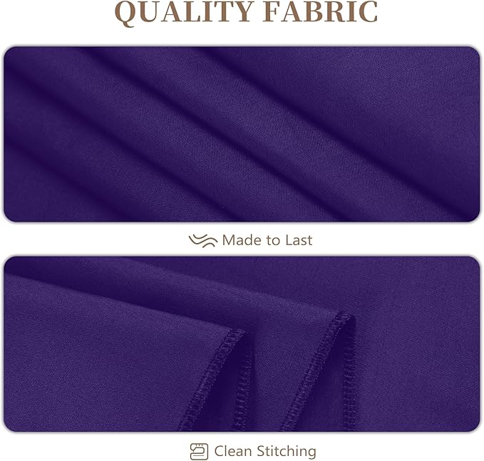 8 Pack Round Tablecloth 120 Inch Cloth Purple Tablecloth for Round Tables, Washable Polyester Table Cloth Stain and Wrinkle Resistant Decorative Table Cover for Wedding Party Dining Banquet